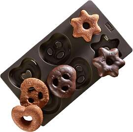 Lurch Lebkuchen Silikonbackform für Brezel, Herz