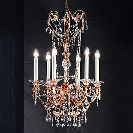 Luster KATHARINA, 6-flammig, Gold, 55 cm