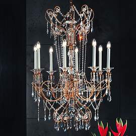 Luster KATHARINA, 8-flammig, Gold, 85 cm