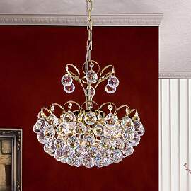 Luster KRISTALL KLASSISCH, 6-flammig, Gold, mit
