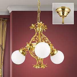 Luster OPERNBALL, 3-flammig, Gold