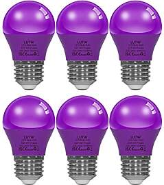 LUTW Lila Bunte Glühbirnen E27, 5W LED Farbige