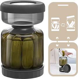 Luvan Glas Einlegeglas, 1000ml/34oz Gurkenglas zum 