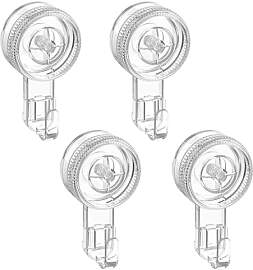 Luxear 4-Pack Saugnapf Haken ohne Bohren, Max 5KG, 