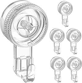 Luxear 6-Pack Saugnapf Haken ohne Bohren, Max 5KG, 