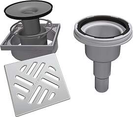 LUX ELEMENTS Senkrechter Ablauftopf TUB-BAS-S 100