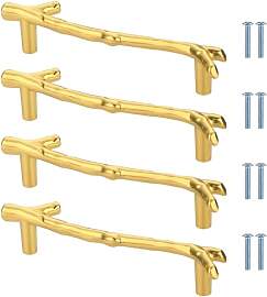 Luxeu Tablett Griffe, 4 Stück Griffe Gold in