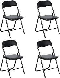 LuxNook 4 Stück PVC Klappstuhl Klappstühle