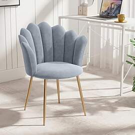 Luxstein Schminktisch Stuhl, Samt Sessel mit