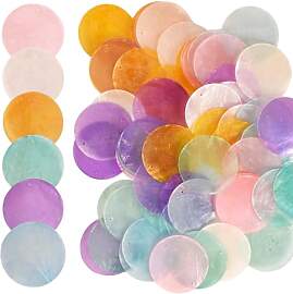 Luxvara 60 Stücke Runde Scheibe Muschelscheiben
