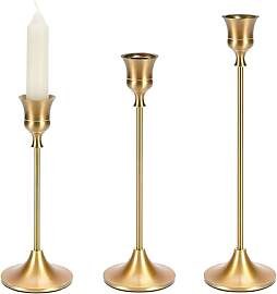 Luxvara Kerzenständer Stabkerzenhalter 3er Set,