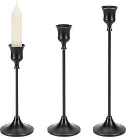 Luxvara Kerzenständer Stabkerzenhalter 3er Set,
