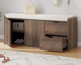 LVB Schuhbank mit 2 Schubladen Schrank Regal,