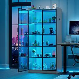 Lvifur Led Vitrine Buffetschrank Sideboard, 35 ×