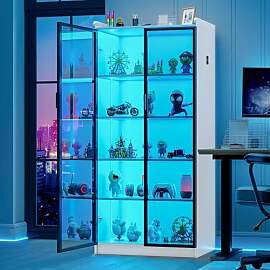 Lvifur Vitrinenschrank Weiss Sideboard, 35 × 70