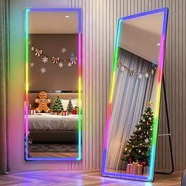 LVSOMT RGB Ganzkörperspiegel mit Beleuchtung,