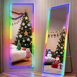 LVSOMT RGB Ganzkörperspiegel mit Beleuchtung,