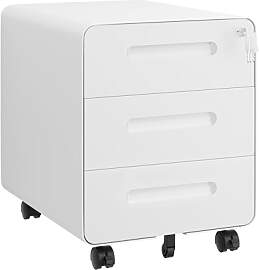 LVSTEEL Rollcontainer mit 3 Schubladen,