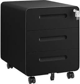 LVSTEEL Rollcontainer mit 3 Schubladen,
