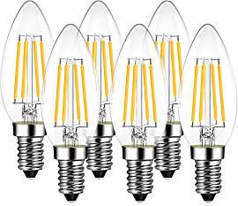 LVWIT 6er Pack E14 Kerze LED Lampe für