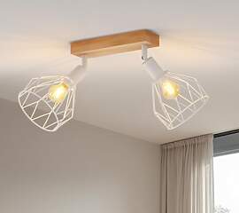 LVWIT Deckenleuchte 2 Flammig E14 Deckenlampe Flur 