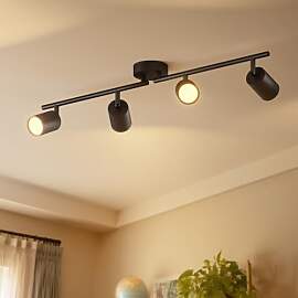 LVWIT Deckenstrahler LED Schwarz 4 Flammig