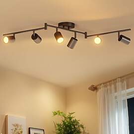 LVWIT LED Deckenstrahler 6 Flammig Schwarz