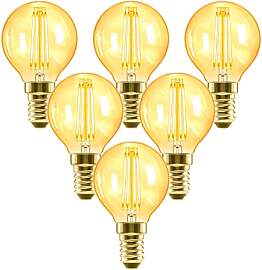 LVWIT Vintage Glühbirne E14 LED Lampe Tropfenform 