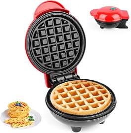 LWMTT Mini Waffeleisen, Belgischer Waffel Maker ø 
