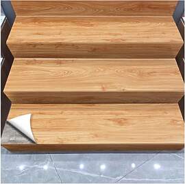 LXJBBD Vintage Holzmaserung Treppenaufkleber –