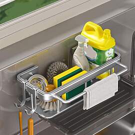 Lxoraziy Spülbecken Organizer mit Abflusspfanne,