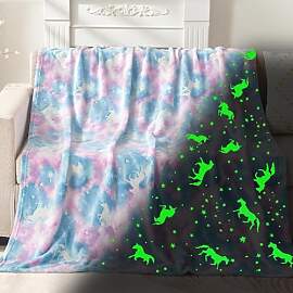 LXTOPN Kuscheldecke Kinder, Einhorn Decke für