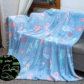 LXTOPN Kuscheldecke Kinder, Meerestiere Fisch