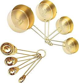 LYFJXX 8pcs Edelstahl Messlöffel und Messbecher