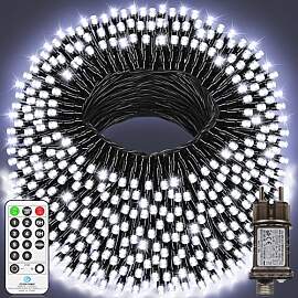 LYNNON 30m 1000 LED Lichterkette Außen Weiß