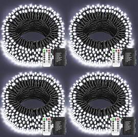 LYNNON 4x100 LED Lichterkette Außen Batterie