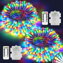 LYNNON Lichterkette Innen Batterie 2×100 LED