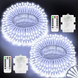 LYNNON Lichterkette Innen Batterie 2×100 LED