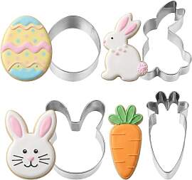 Lysjoy Ausstechformen Ostern, 4 Stück Osterhasen