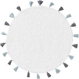 Lytte Waschbarer Kinderteppich Malu Blau ø 120 cm 