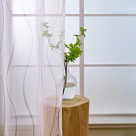 L.Z.E Vorhänge Weiß Grau für Wohnzimmer
