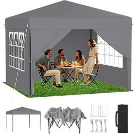 LZQ Premium Pop-Up Pavillon 3×3 m mit One-Touch