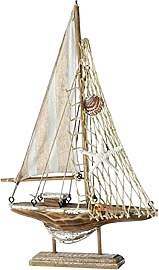 MACOSA CP53341 Deko-Segelboot Holz zum aufstellen