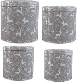 MACOSA EX613-401929a Gebäckdosen 4er Set Metall