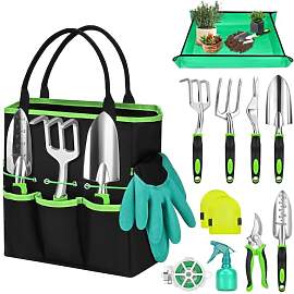 Mactoou Gartenwerkzeug Set, 12 Stück Schwerlast