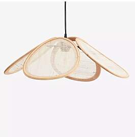 Madam Stoltz Rattan-Deckenleuchte Linen