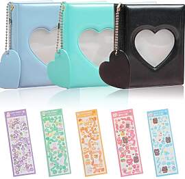 MaehSab Mini-Fotoalbum, 7,6 cm, 3er-Set, kleines