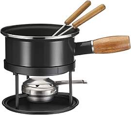 MÄSER, Käsefondue Set in schwarz Emaille für 2