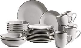 MÄSER Metallic Rim, Modernes Geschirr Set für 6