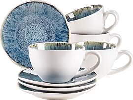 MÄSER Tassen-Set, Steinzeug FROZEN Blau, 270 ml